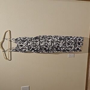 Loft Petite Black and White Maxi Dress